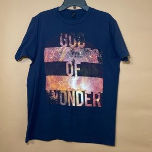 God of Wonder Navy Blue Graphic Tee Size M